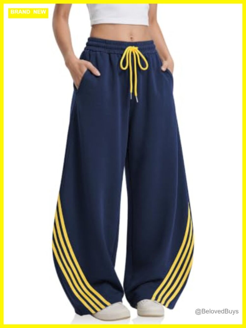 Wide Leg Barrel Sweatpants Oversized Drawstring Lounge Pants with Pockets